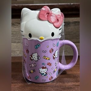 Hello Kitty Ceramic Mug with 3D Topper  - NEW